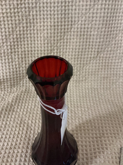 RED Wheaton Glass Wheaton red vase, 9.2”