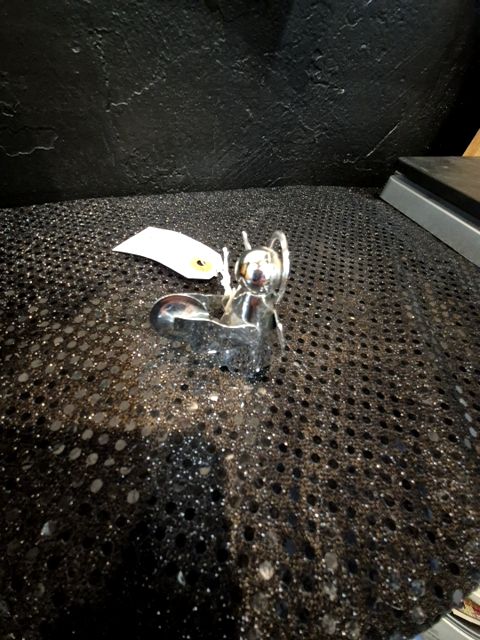Silver, Metal Angel Figurine, 2.25" × 2.5"
