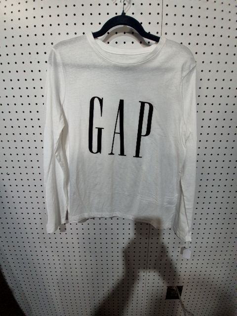 Gap long sleeve white tee shirt, Medium