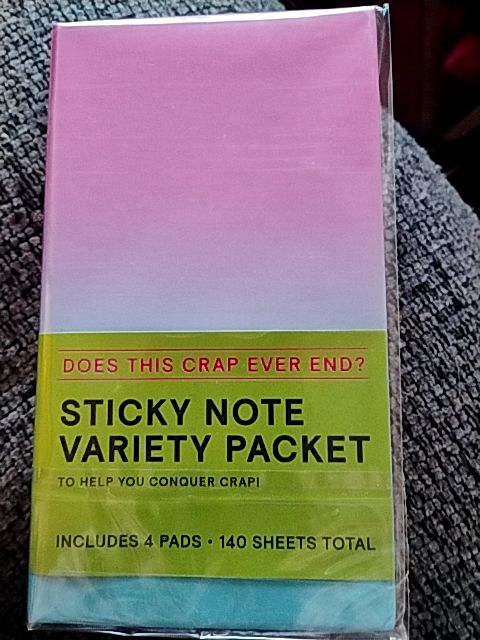 Ombre pink, purple green Knock knock Sticky Note Variety Packet