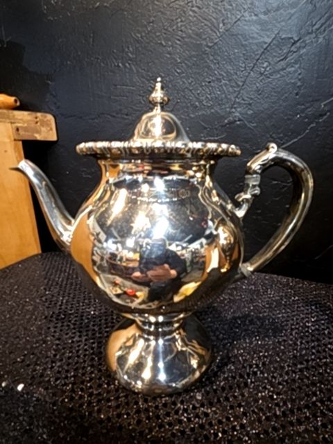 Vintage Lehman Brothers Silver on Copper Teapot