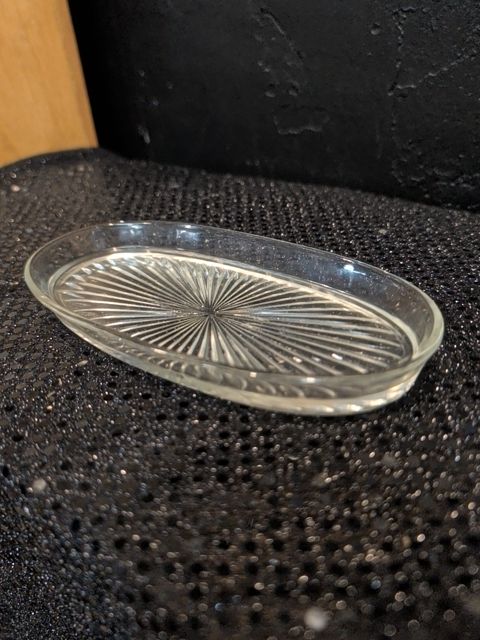 Pressed Glass Butter Tray