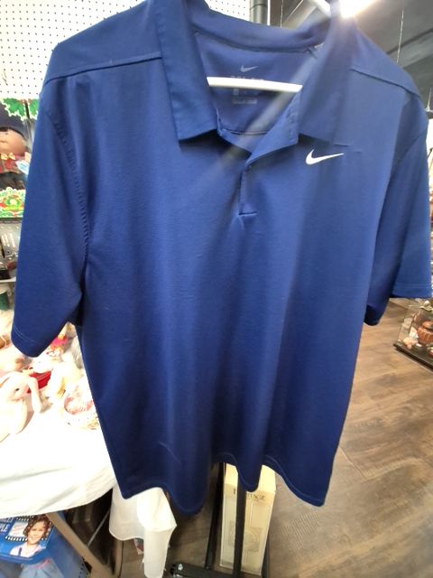 Blue Nike Dri-Fit Men's Collared Shirt, XL