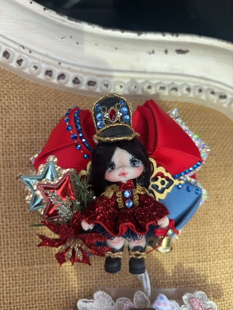 Xmas soldier hair bow