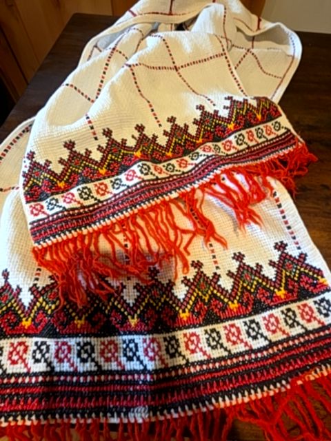 Vintage cotton table runner