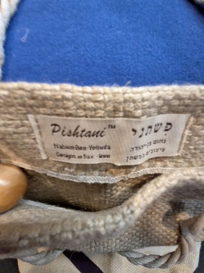 Tan Pishtani Flax-linen Bag, 18" × 19"