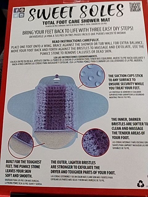 Blue Onyx Professional Foot Care Shower Mat