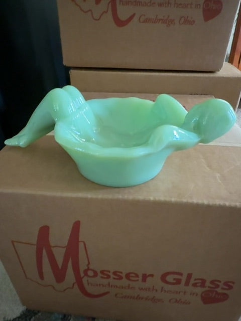 Jadite / Green Mosser Glass Jadite bathing beauty