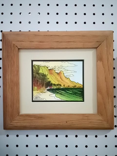 Green Dave Harvey studio Hawaii print, Medium