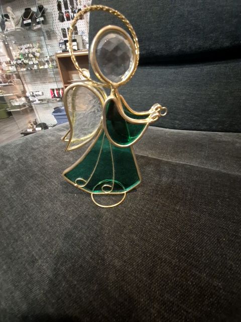 Staind Glass Green Angel