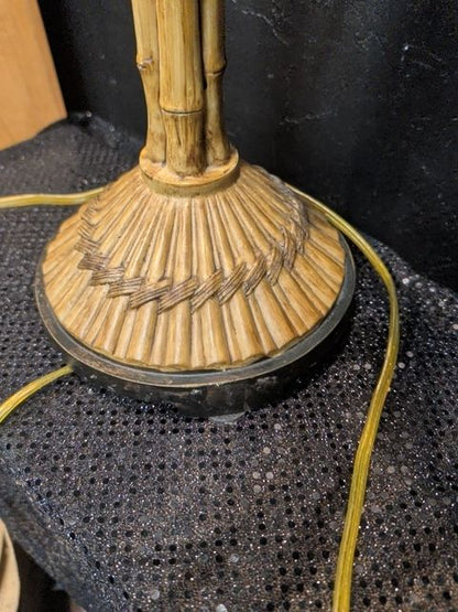 Lamp with bamboo style stand
