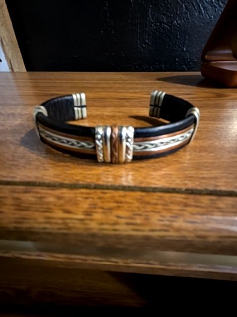 Mens Power Core Leather Bracelet