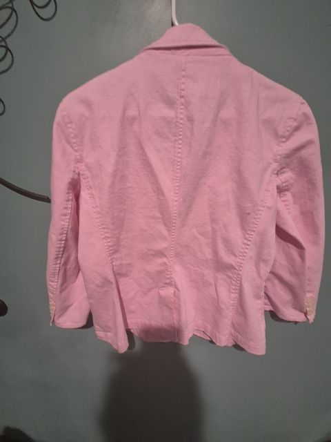 Chaps Denim Pink Blazer Jacket Size M
