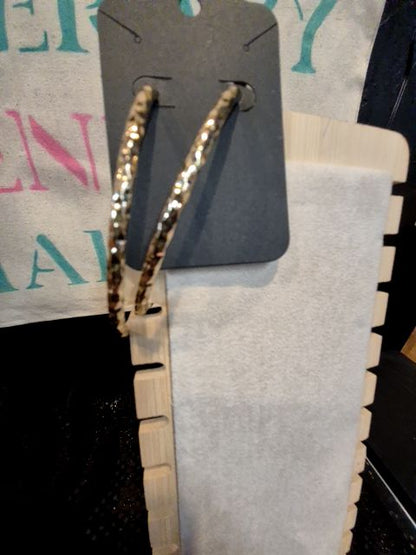 Gold Tone  Hoop Earrings, 2.75"