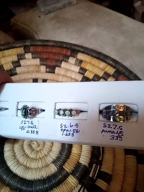 Sterling silver fire opal Vintage Ring, 6.5