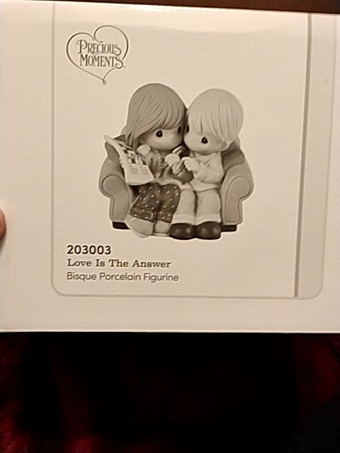 Light blue, tan, cream Precious Moments Precious Moments Figurine, 4 " H