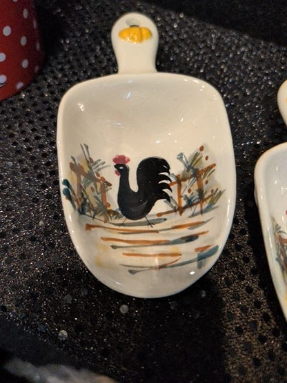 Rooster scoop decor set of 2