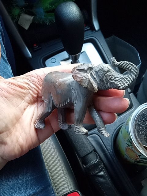 Vintage stone carved elephant