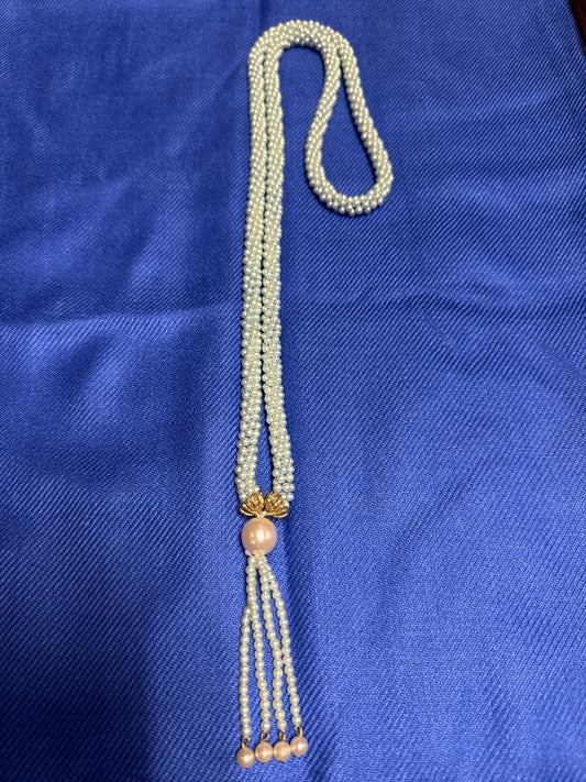 Baby Blue Faux Pearl Necklace