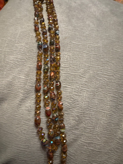Beaded Amber Necklace