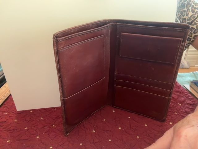 Brown Bosca Italian made Wallet, 6 3/8 x 4
