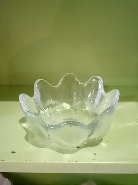 Clear Blenko Lotus Bowl, Small