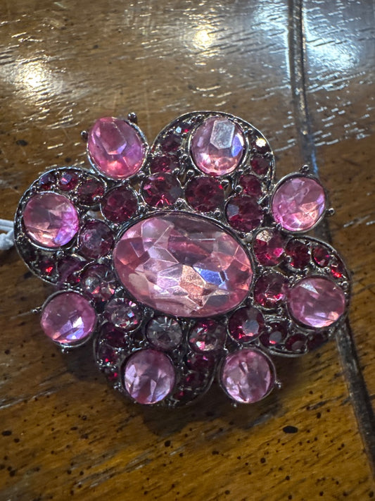 LC- Liz Claiborne Vintage Pink Stone Broach