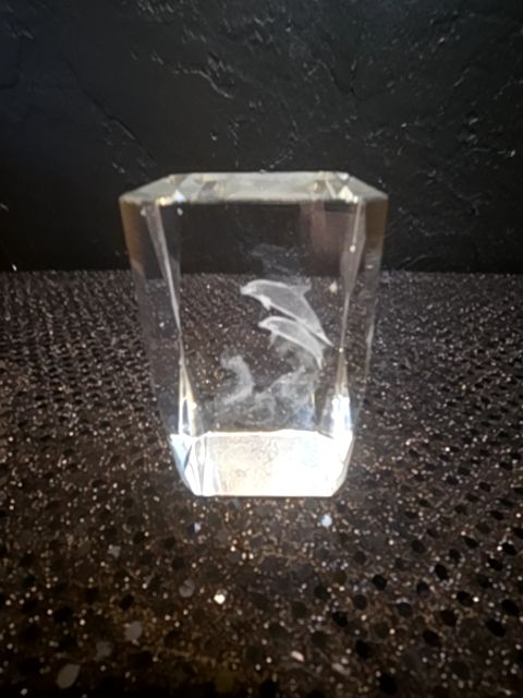 Vintage Hologram Dolphin Paper Weight