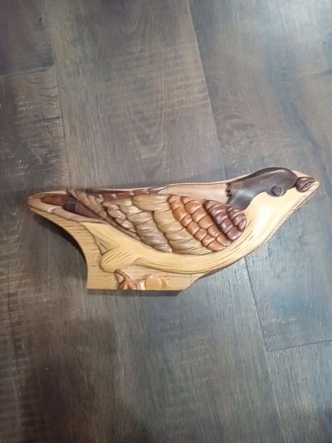 Wooden bird puzzle box