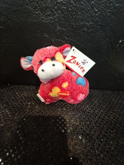 Zanies Silly Squad Red Cow Squeeky Dog Toy, 5"