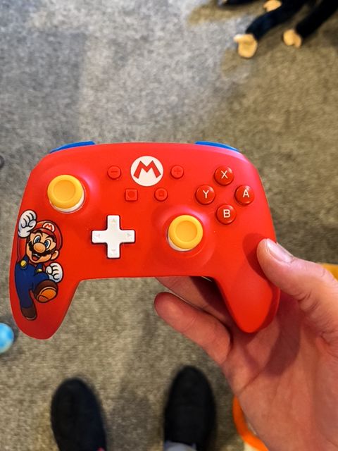 Red Mario Nintendo switch controller