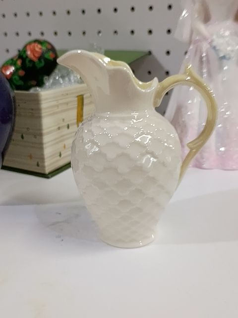 Belleek honeycomb small pitcher