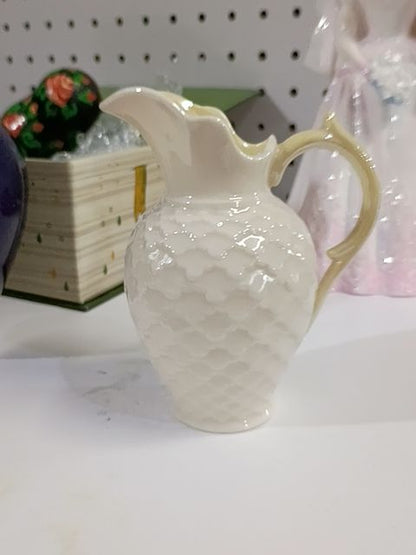 Belleek honeycomb small pitcher
