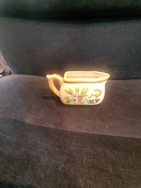 Yellow Made in Japan Porcelain Creamer, 3" × 2"