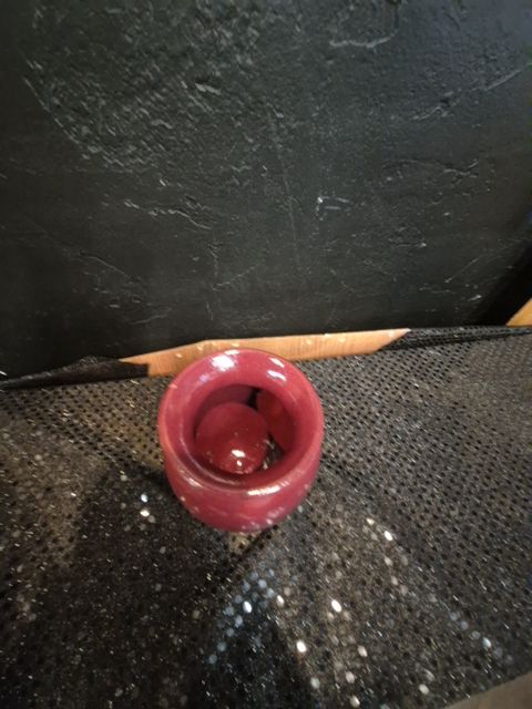 Wine  Pottery Vase, 3" × 4"