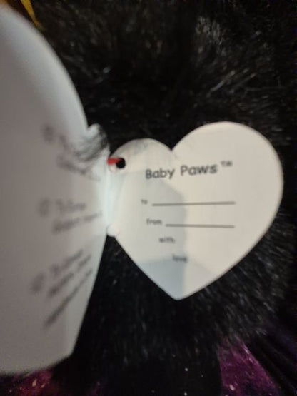 Black Ty "Baby Pawa" Black Bear Beanie Baby, 7" Sitting