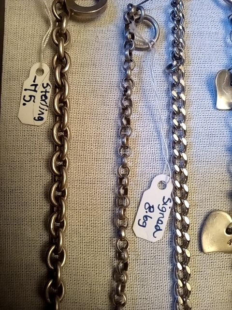 SIGNED Sterling silver charm bracelet