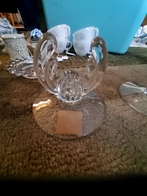 Heisey crystalite candle holder