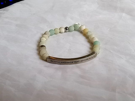 Green  Beaded Religious bracelet