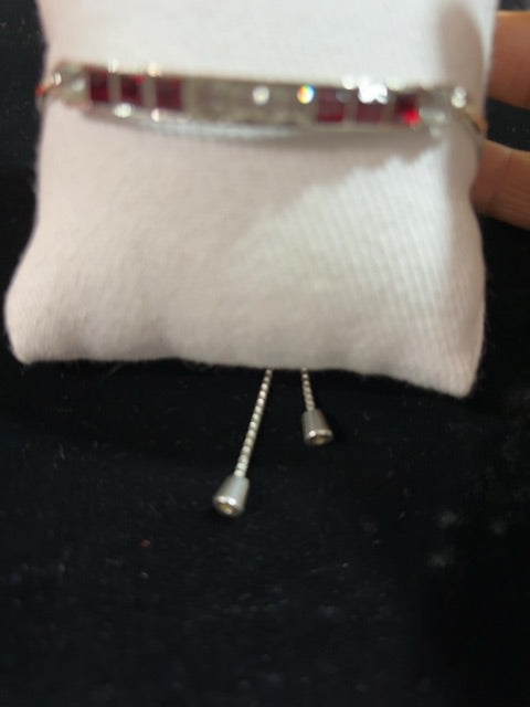 Silver and red  Bracelet