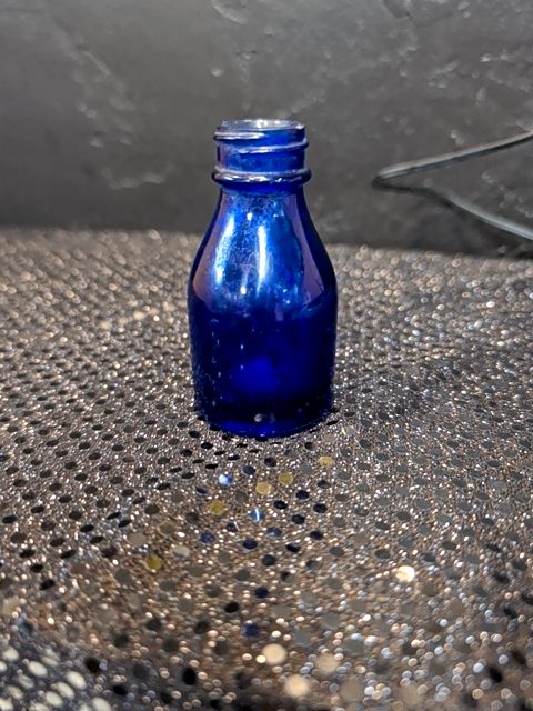 Vintage Mini Cobalt Glass Bottle