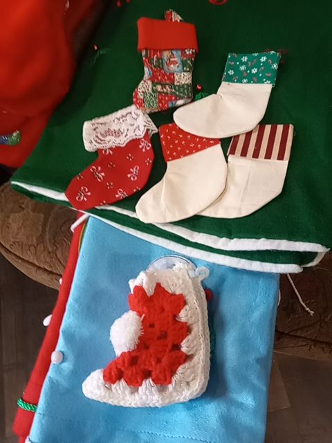 Christmas & Holiday mini vintage santas and stockings
