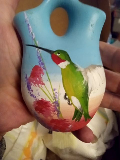 Sherry silver thunder painted pot