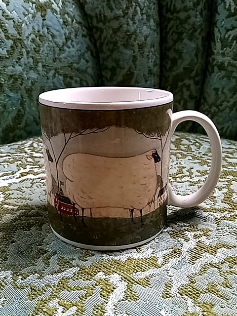 Green Warren Kimball Sheep mug