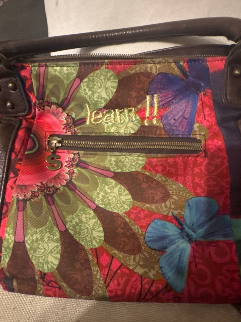Desigual multi color floral purse!