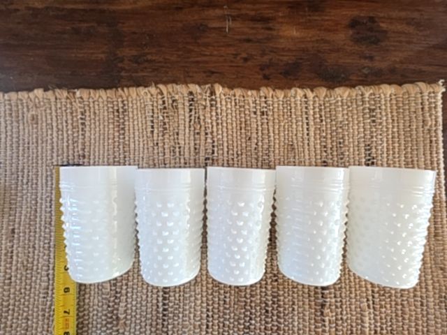 Set Hob knob white glasses - 5