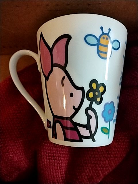 White W Pink, Blue Disney Piglet Coffee Mug