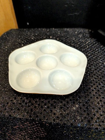 Vintage German Luzifer Bauscher Weiden Escargot Serving Dish White Porcelain