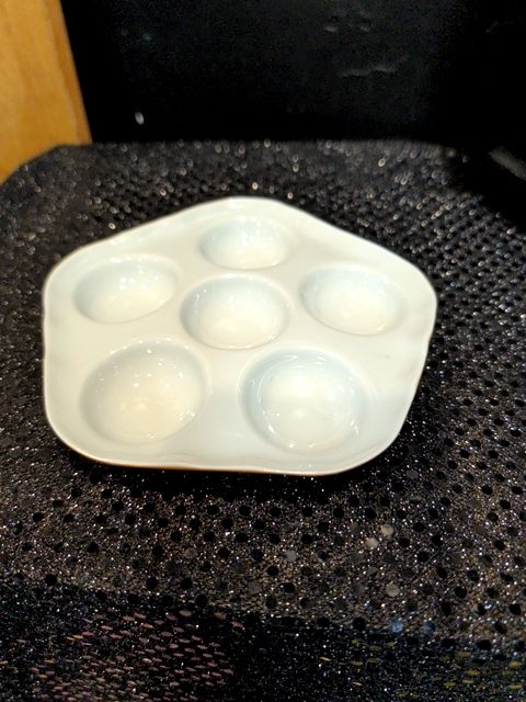 Vintage German Luzifer Bauscher Weiden Escargot Serving Dish White Porcelain