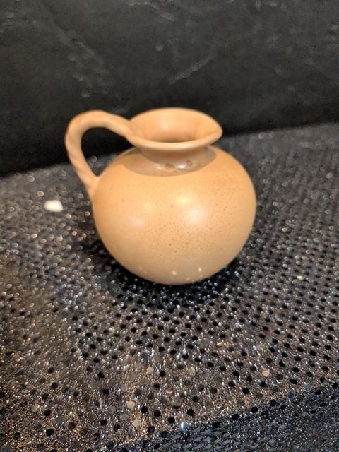 Royal Haeger small terracotta colored Pitcher w/ twisted handle